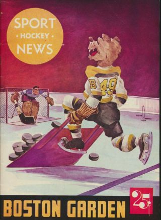 1948 Boston Garden Nhl Hockey Program Sport News Bruins Vs York Rangers