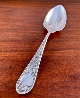 Early Gorham Sterling Silver Large Serving Spoon: Raphael 1874,  No Monogram 9 "