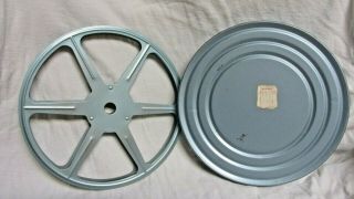 Vintage 8mm Movie Reel & Tin Blue 7 " Diameter
