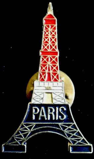 Vintage Paris France Eiffel Tower Travel Souvenir Lapel Pin