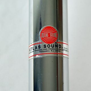 Vintage Atlas Sound 64 " Microphone Boom Mic Stand Shaft Chrome Heavy Duty