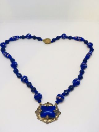 Vintage Bohemian Murano Venetian Glass Necklace