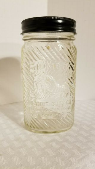 Vintage Jumbo Brand Peanut Butter Jar 14 Oz Oval The Frank Tea & Spice Co