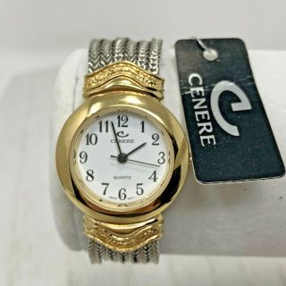 Vintage Cenere Quartz Japan Movement Gold Silver Two Tone Multi Chain Watch