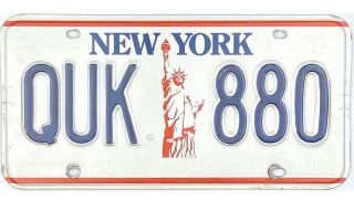 99 Cent York Statue Of Liberty License Plate Quk880