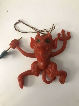 Vintage 1967 Devil Oily Jiggler By Concepts With Glass Eyes W/ Suction Cup