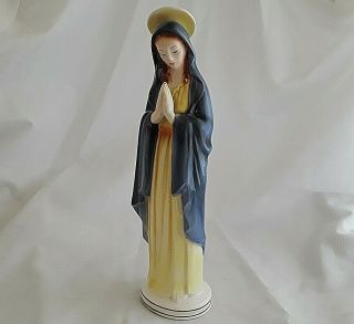 Vintage Lefton Praying Virgin Mary Porcelain Figurine Statue Madonna 80266 10 "
