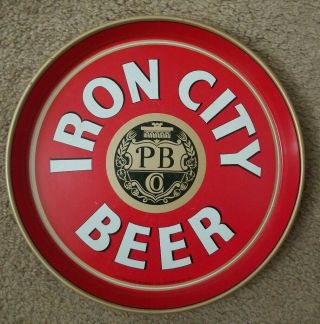 Vintage Iron City Beer Metal Tray Pittsburgh