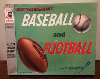 Vintage Baseball And Football Game Complete - 1956 - Milton Bradley