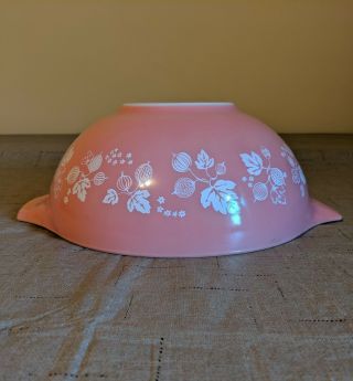 Vintage Pyrex Pink Gooseberry Cinderella 444 4 Quart Mixing Bowl 3