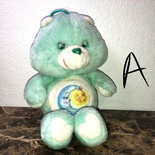 Vintage 1983 Care Bears Kenner Bedtime Bear 13 " Inch Plush Stuffed Toy Sleepy