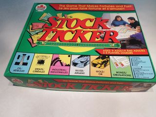 Vintage Canada Games Stock Ticker Board Game Complete