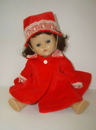 Vtg 1960 Ginny Vogue Doll Coat/hat 1326 Fit Madame Alexander/muffie/ginger/8 "
