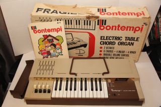 Vintage Bontempi Model B4 Electric Air Organ Piano Complete