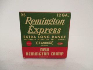Vintage Remington Express 12 Ga Empty Shell Box
