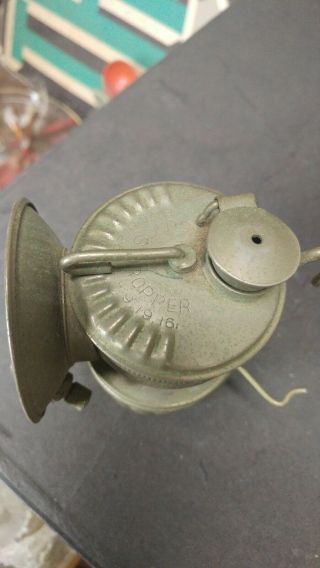 Vintage SHANKLIN Guy ' s Dropper Miner ' s Mining Carbide Helmet Light Lamp 3