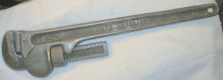 Ridgid Vintage 18 " Inch Straight Pipe Wrench Elyria Ohio Pat 1727623,  Tool,  Rigid
