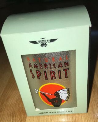 Natural American Spirit Empty Tobacco Cigarettes Silver Oval Tin