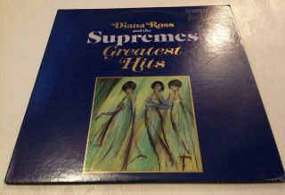 Vintage Diana Ross & The Supremes Greatest Hits Motown Vinyl Record With Poster