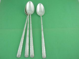 4 Sterling Gorham Iced Tea Spoons Camellia No Mono