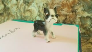 Vintage Ceramic Boston Terrier Dog Figurine Japan