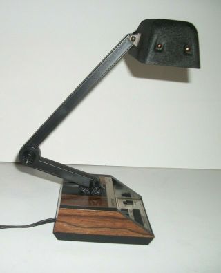 Vintage Spartus Desk Lamp with digital Alarm Clock 1401 Hong Kong retro 3