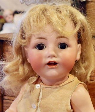 Antique C1910 18 " German Bisque Kestner 267 Wigged Character Baby Doll,  Perfect