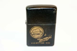 Vintage Estate Uss Kitty Hawk Us Navy Zippo Lighter