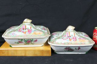 Antique Chinese Famillie Rose Porcelain Bowl 9.  5  X7  X8.  5