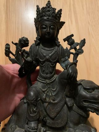 Chinese Bronze Guanyin Antique,  19th Century Or Earlier,  Buddha