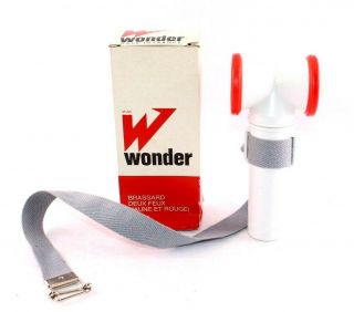 Vintage Collectible Wonder Bicycle Light Red And White Made In France