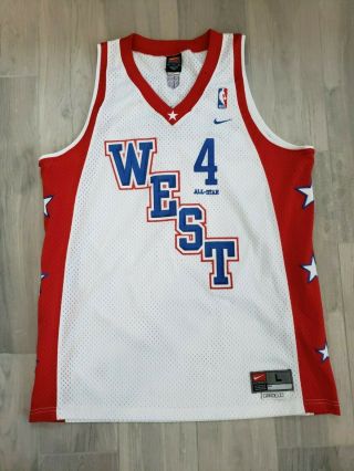 Vtg Nike Sacramento Kings Chris Webber 4 2004 Nba All Star Game West Jersey Sz L