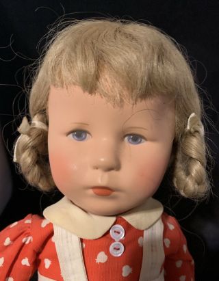 Kathe Kruse 1959 18” Stoffpuppe German Puppen Vintage Doll