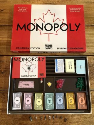 Canadian Edition Monopoly Vintage Board Game From 1960 