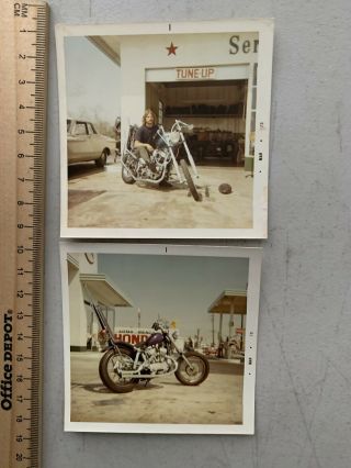 MOTORCYCLE MOMMA CHOPPER 6 VINTAGE 1970 ONE OF A KIND PHOTOS 3