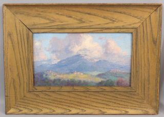 Antique Will Hutchins Rome Italy Impressionist Mountain Landscape Oil Painting