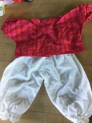 Vintage Cabbage Patch Doll Clothes Outfit Red Plaid White Bloomers