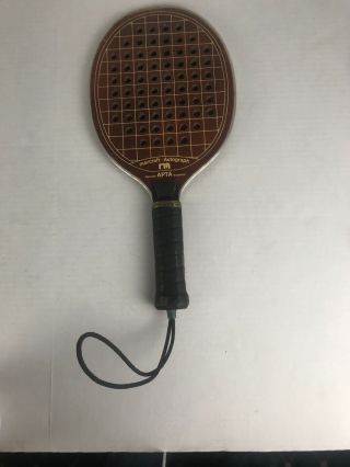 Vintage Autograph By Marcraft Paddle Platform Tennis Racket Wood Ok