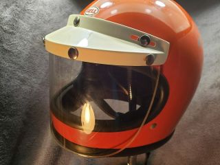 Vintage Bell Star 120 Toptex 6 5/8 - Long Beach Late 1960s With Visor Complete