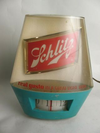 Vintage Schlitz Collectible Advertising Beer Clock Price Brothers Sign
