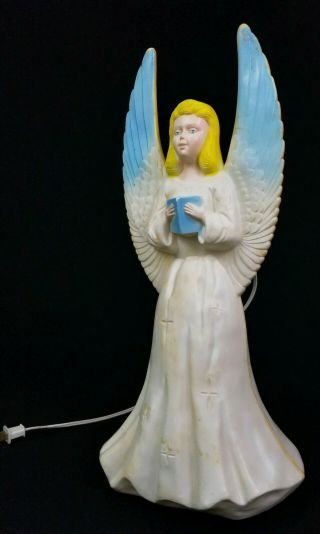 Vintage Angel Union Products Plastic Blow Mold Yard Decor With Light 18”