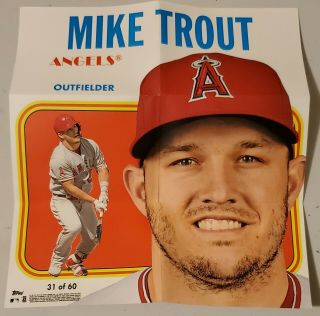 2019 Heritage High Number Mike Trout Poster Sp /70 Box Topper