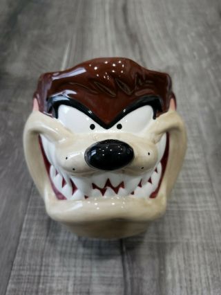 Vintage 1995 3d Warner Bros/looney Tunes Taz Tasmanian Devil Ceramic Coffee Mug