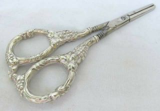 Vintage Webster Sterling Silver Handled Grape Shears For Wine & Cheese Lovers