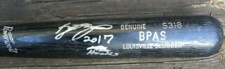 Kyle Tucker Signed Autograph Game Bat Houston Astros Beckett Bas = Psa Dna