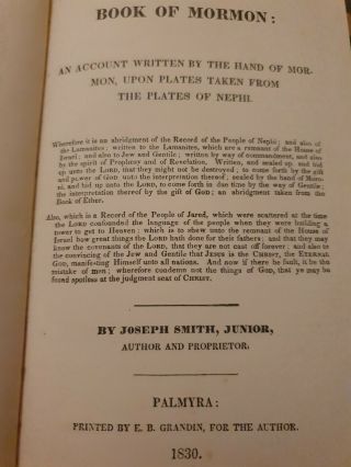 Book Of Mormon By Joseph Smith Junior
