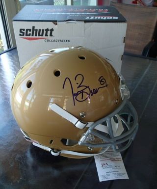 Tim Brown Autographed Signed Notre Dame Full Size Schutt Custom Helmet Jsa