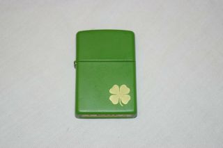 Zippo Shamrock - 4 Leaf Clover,  Green & Gold Matte Lighter