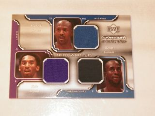 2002 Upper Deck Ovation Triple Jersey - Michael Jordan/kobe Bryant/kevin Garnett