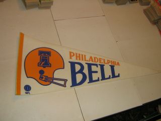 Felt Pennant - 30 " - Philadelphia Bell World Football League (wfl) Ex,  Exmt